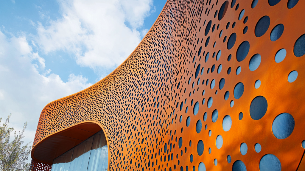 Custom Mashrabiya pattern screens in stainless steel, mild steel, and aluminium by Emesh – traditional design with modern durability for architectural applications